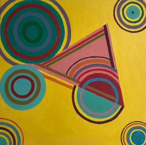 Vib 1, 30x30 cm, oil on canvas, 2019