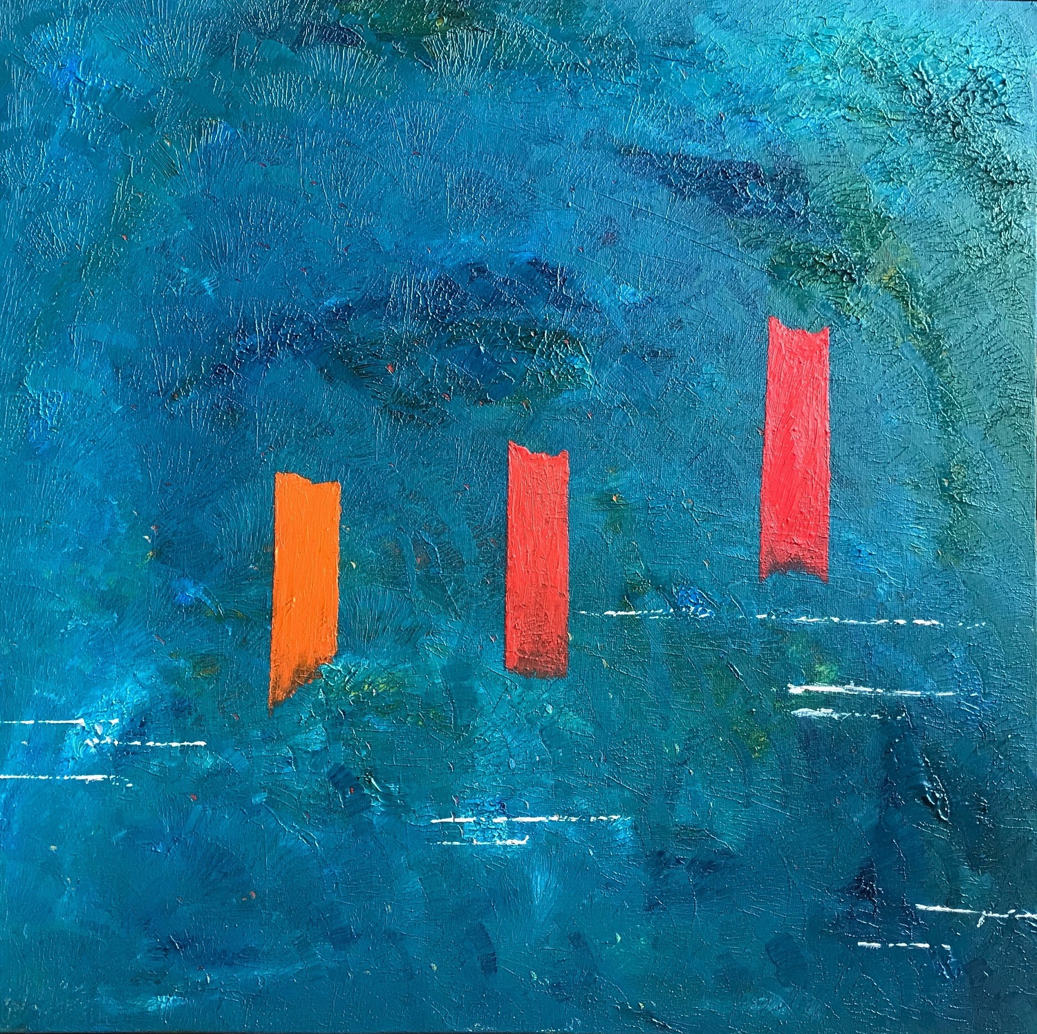 Seascape II, 50x50 cm, oil on canvas, 2018
