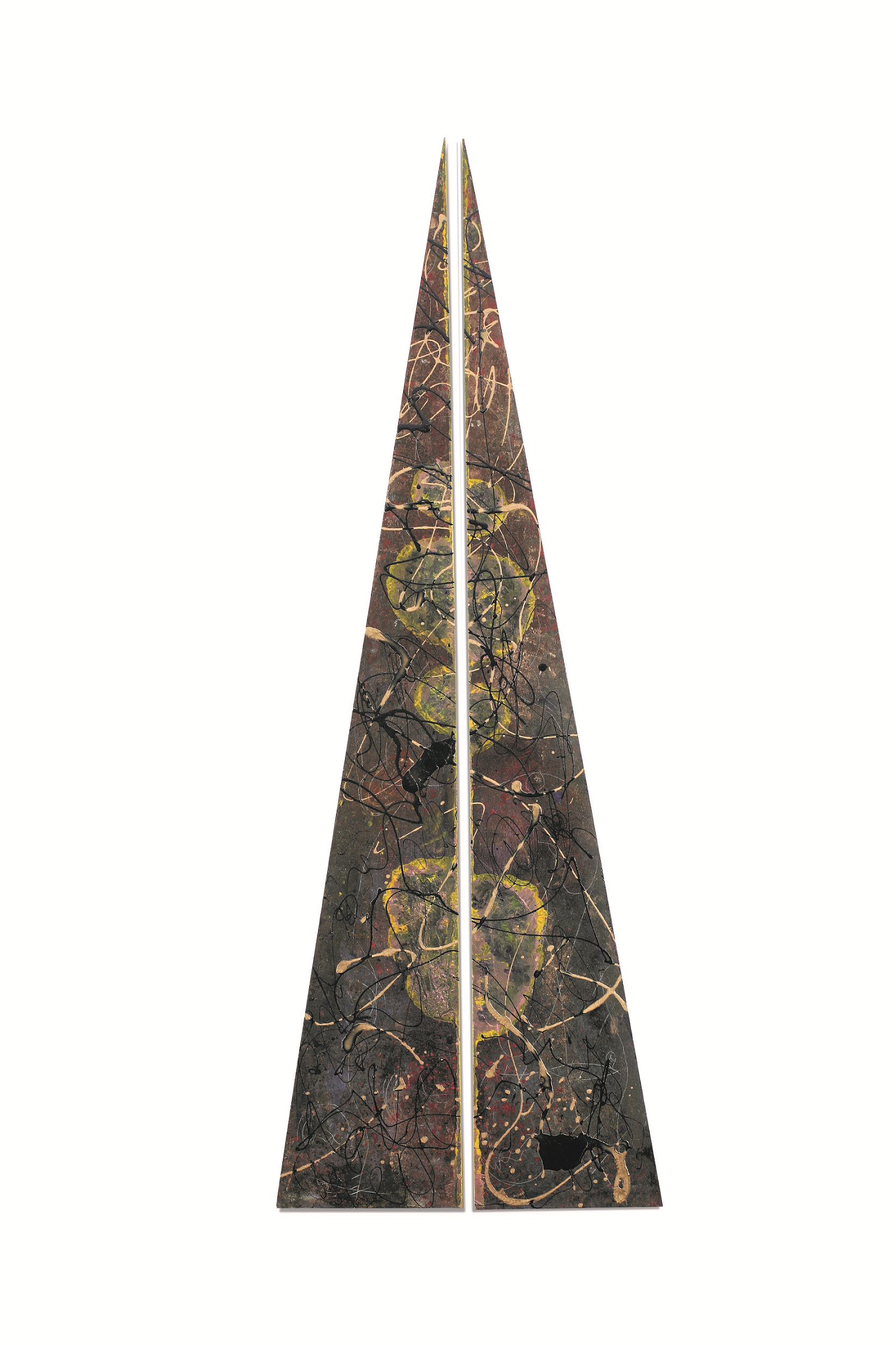 Mindscape, 98x34 cm, pigments on mdf, 2003